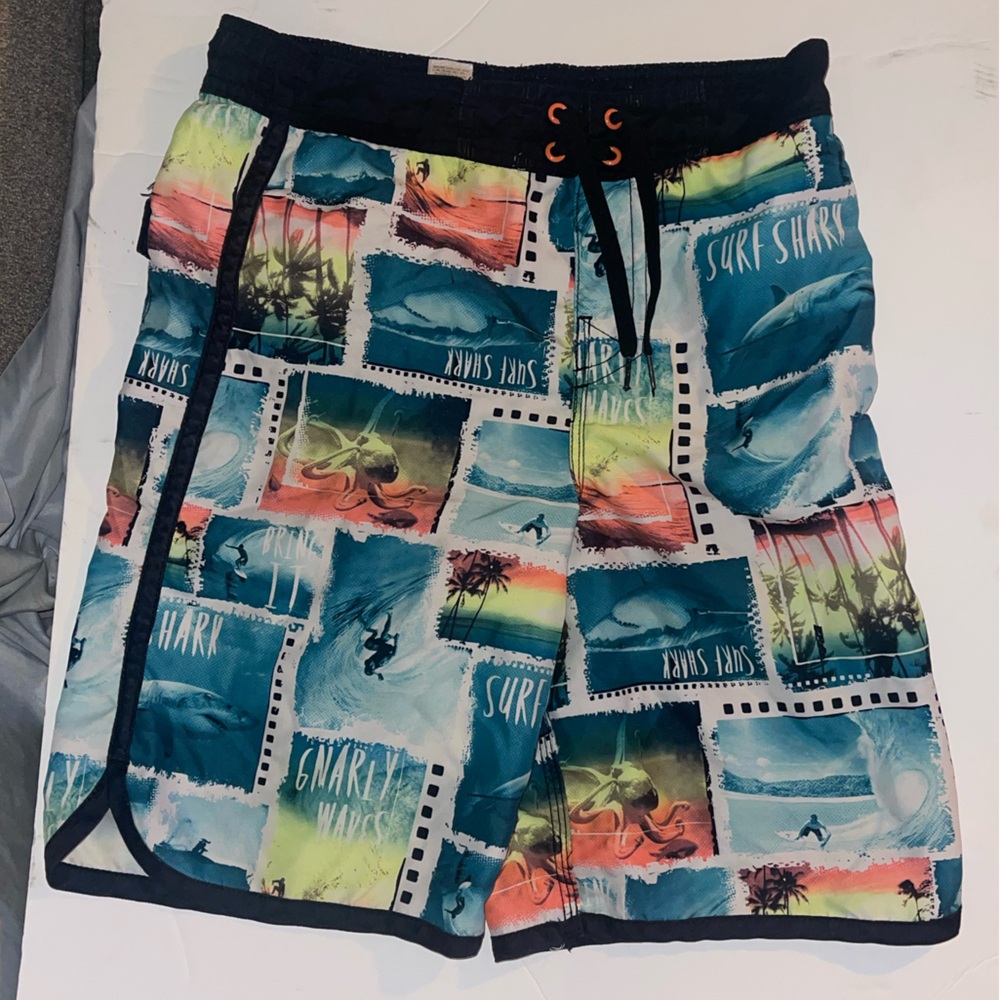Joe Boxer Black and White Swim Board Shorts